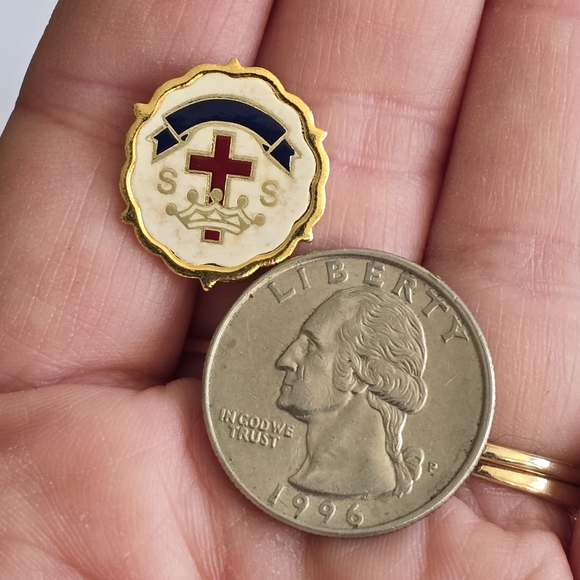 Vintage Sunday School lapel pin brooch religious SS Little system - Picture 2 of 10